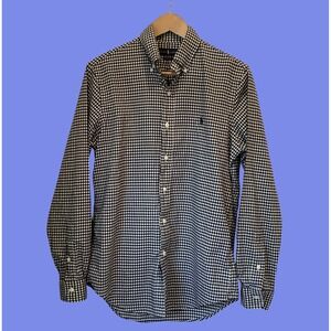 Ralph Lauren Polo Classic Fit Men's Shirt Black White Check Button Down  Size S